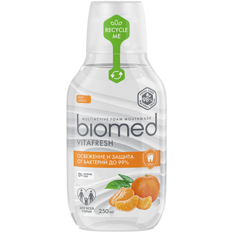 Изображение товара Ополаскиватель Biomed Vitafresh комплексный пенный для полости рта, 250мл