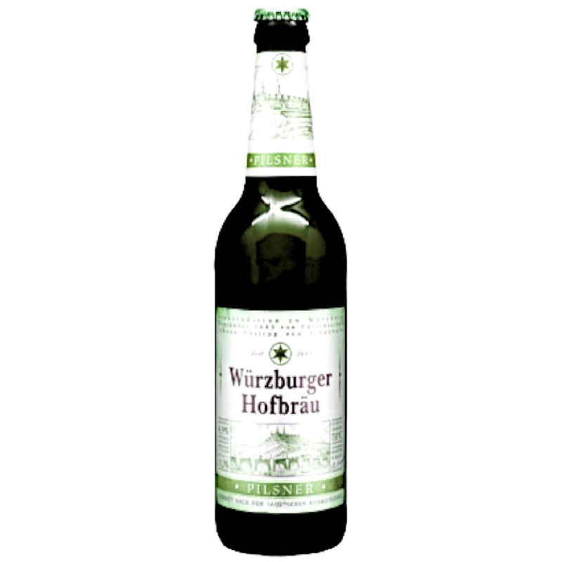 Изображение товара Пиво Wurzburger Hofbrau Pilsner светлое фильтрованное пастеризованное 4,9%, 500мл