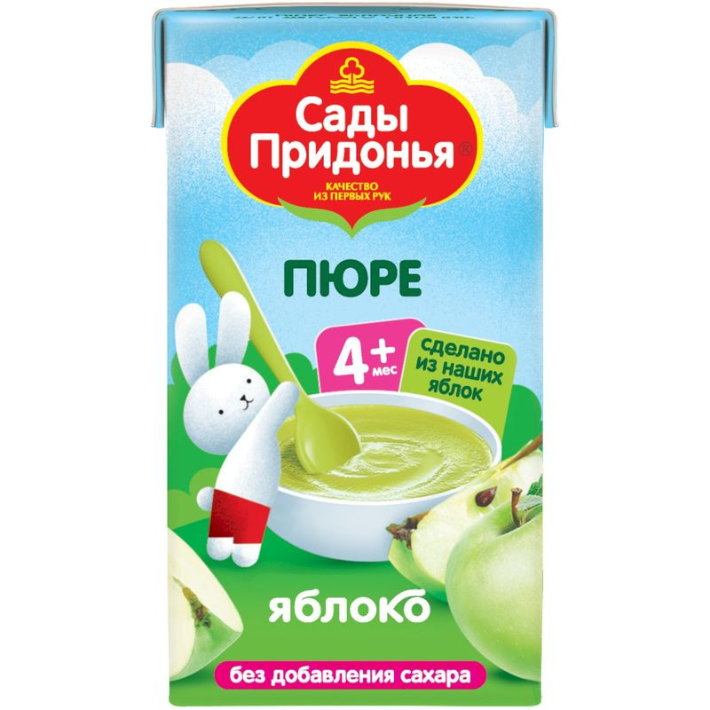 Изображение товара Пюре Сады Придонья из яблок с 4 месяцев, 125г