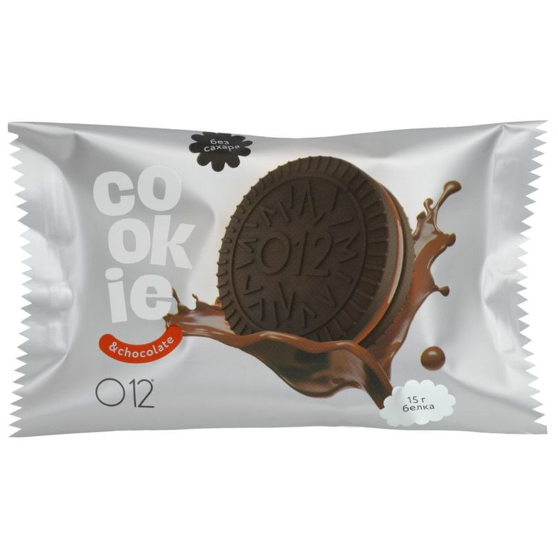 Изображение товара Печенье O12 Сэндвич белковое с какао без сахара 40г Россия
