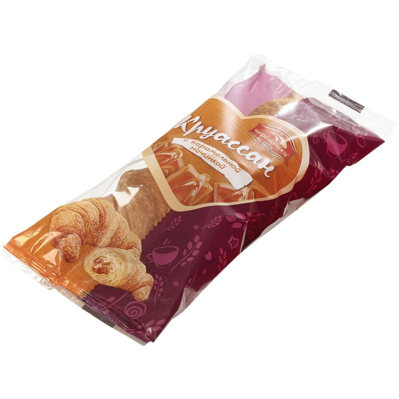 Изображение товара Круассан Черемушки с карамельной начинкой 80 г вкусная свежая выпечка