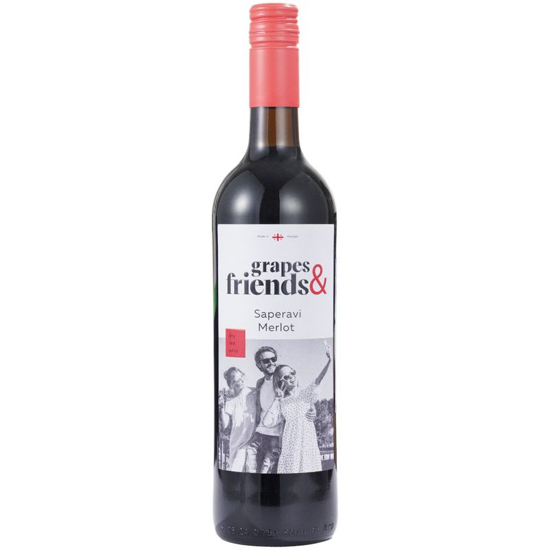 Изображение товара Грузинское сухое красное вино Grapes & Friends Saperavi Merlot 750мл