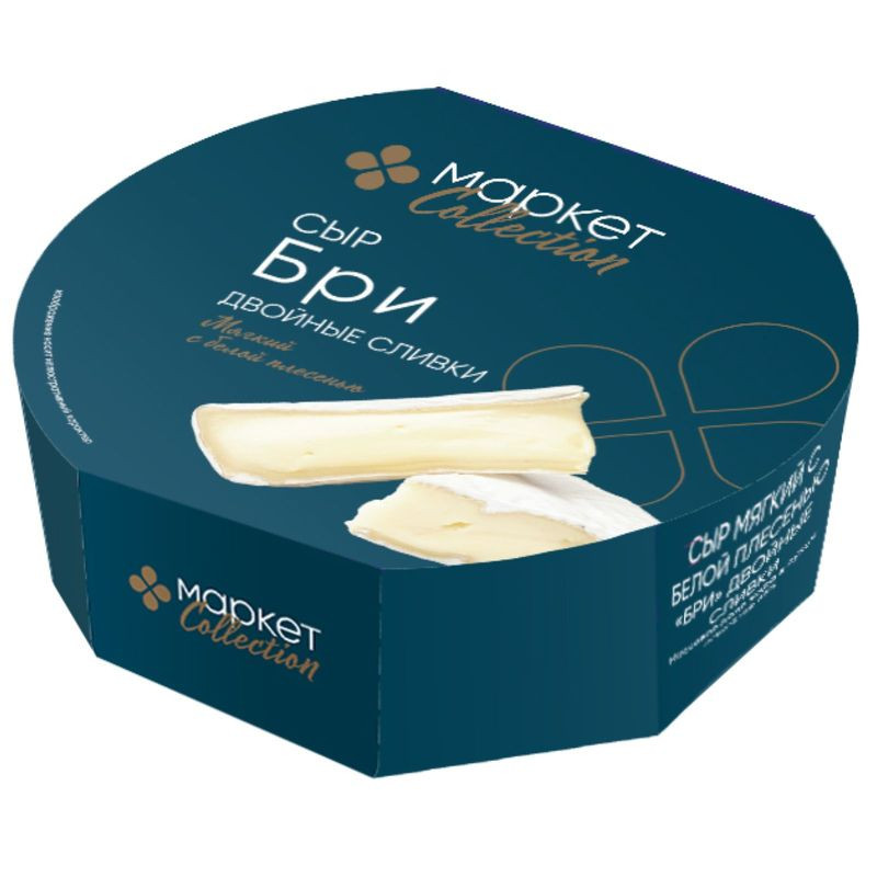 Изображение товара Сыр Бри Двойные сливки 125г с белой плесенью