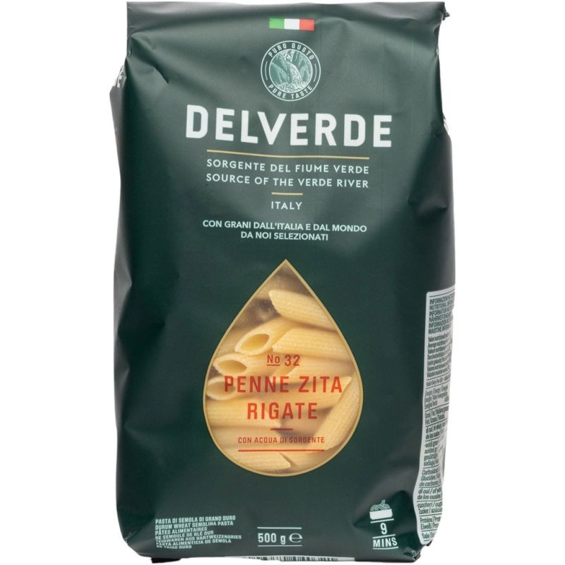 Изображение товара Макароны Delverde Penne Zita Rigate №32 500г из твёрдых сортов пшеницы