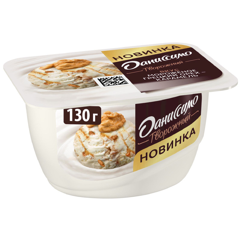 Изображение товара Продукт творожный Даниссимо со вкусом мороженого грецкий орех-карамель 6.1%, 130г