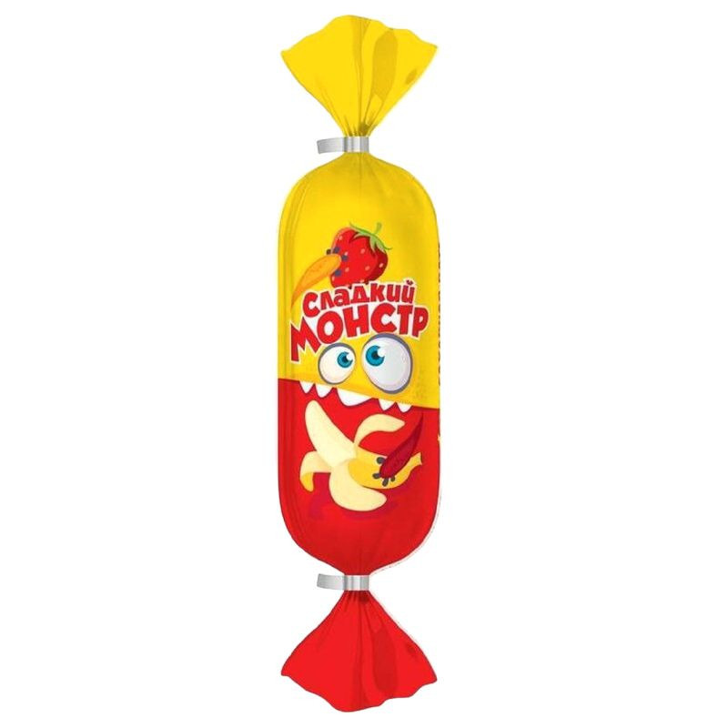 Изображение товара Сахарная вата Сладкий монстр со вкусом банана и клубники 50г