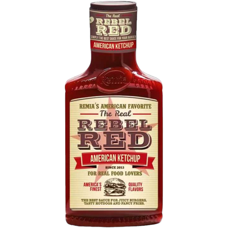 Изображение товара Кетчуп Remia Rebel Red Bbq Американский 450 мл — насыщенный соус с копченым вкусом
