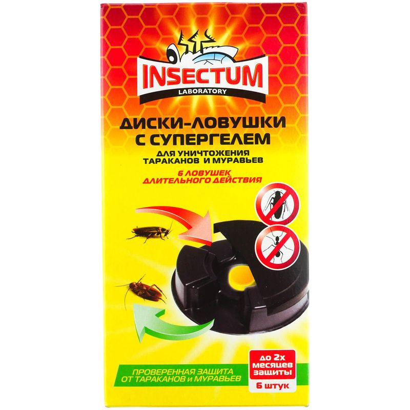 Изображение товара Гель от тараканов и муравьёв INSECTUM 6 штук защита дома