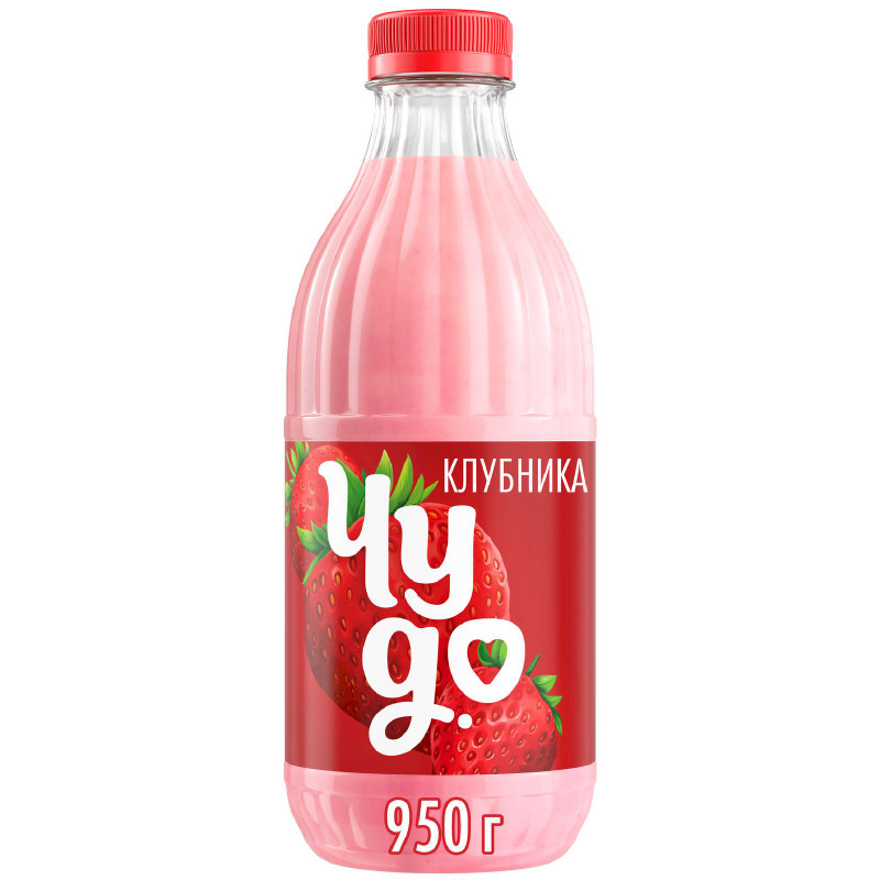 Изображение товара Коктейль молочный Чудо Клубника 2%, 950мл