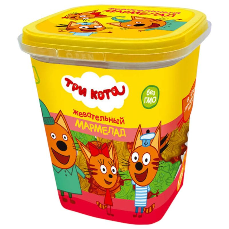 Изображение товара Мармелад Три Кота тропические фрукты жевательный с натуральным соком 180г