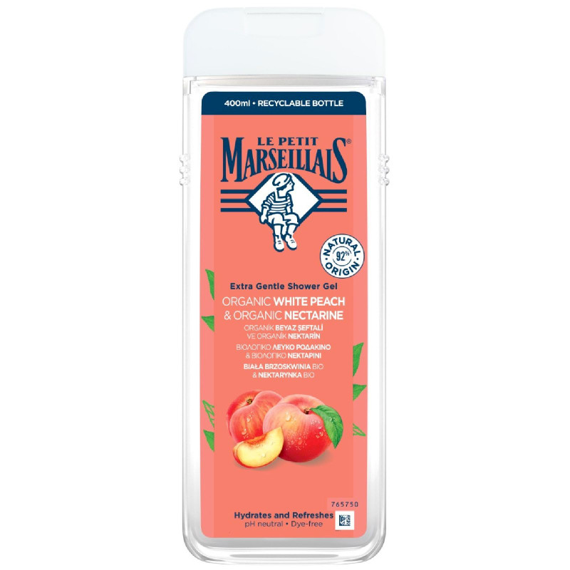 Изображение товара Гель для душа Le Petit Marseillais Organic Персик и Нектарин 400 мл натуральный уход