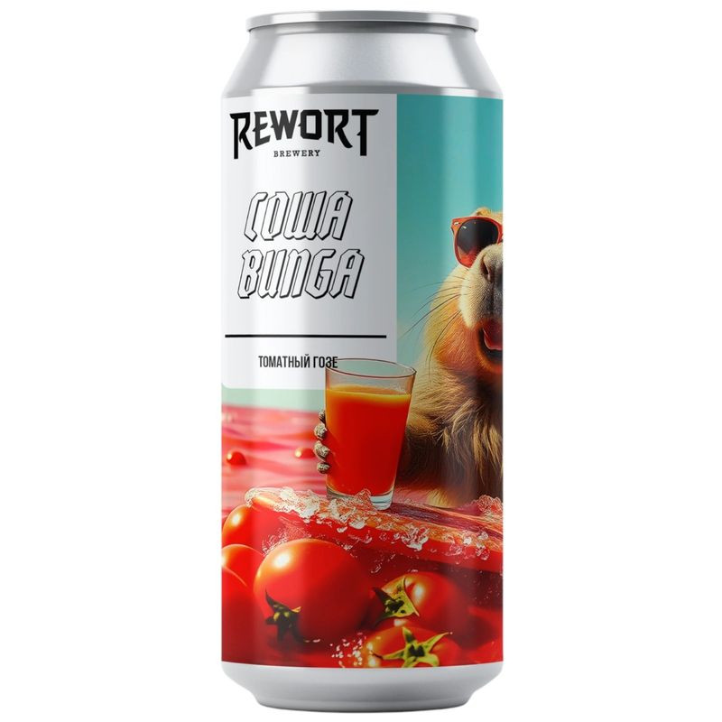 Изображение товара Пивной напиток Rewort Brewery Cowabunga нефильтрованный 6% 450мл Россия