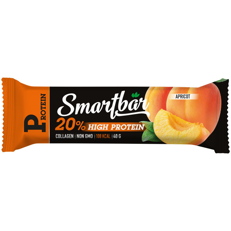 Изображение товара Батончик Smartbar Protein абрикос в йогуртовой глазури с высоким содержанием белка, 40г