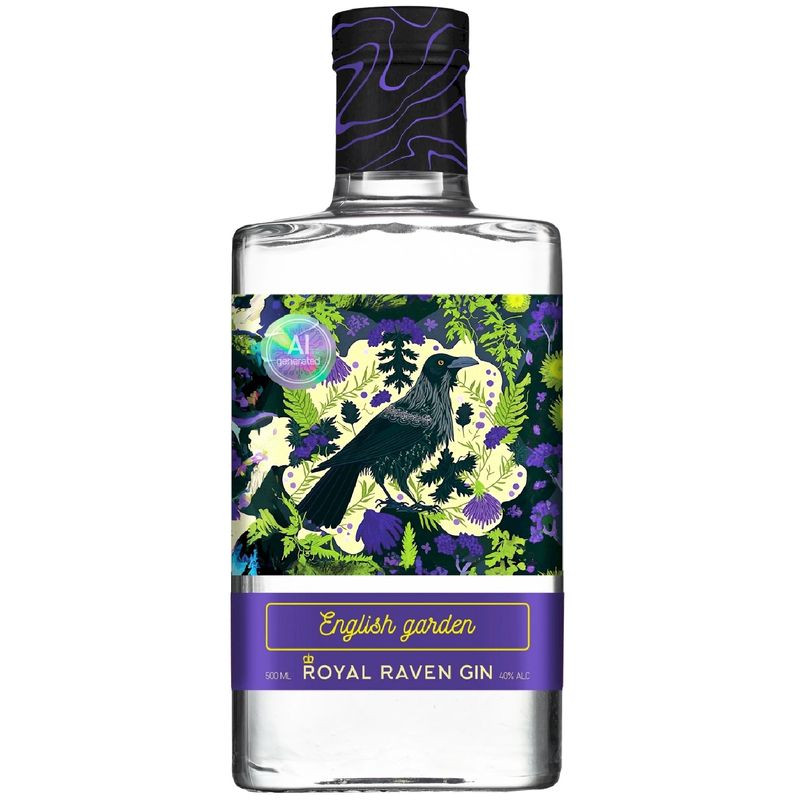 Изображение товара Джин Royal Raven English Garden Gin 40% 500мл высокое качество ароматный напиток
