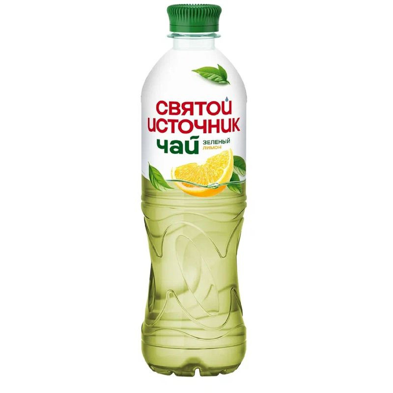 Изображение товара Холодный чай Святой Источник Зеленый Лимон 500мл Натуральный напиток безалкогольный