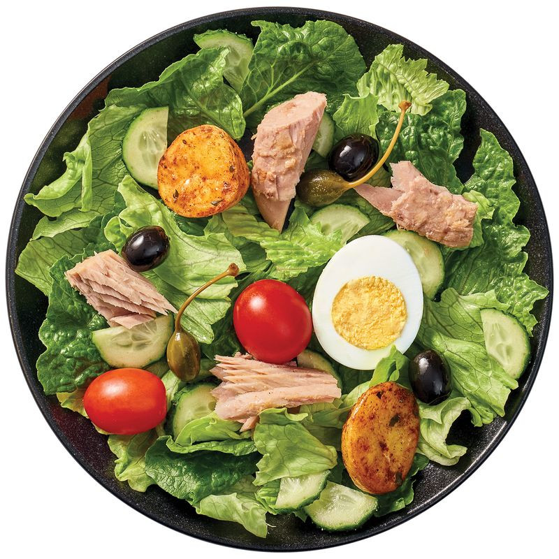 Изображение товара Салат Нисуаз с филе тунца и горчично-медовым соусом Перекрёсток Select 215г