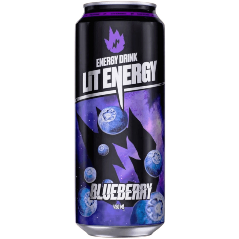 Изображение товара Напиток энергетический Lit Energy Blueberry безалкогольный тонизирующий газированный, 450мл