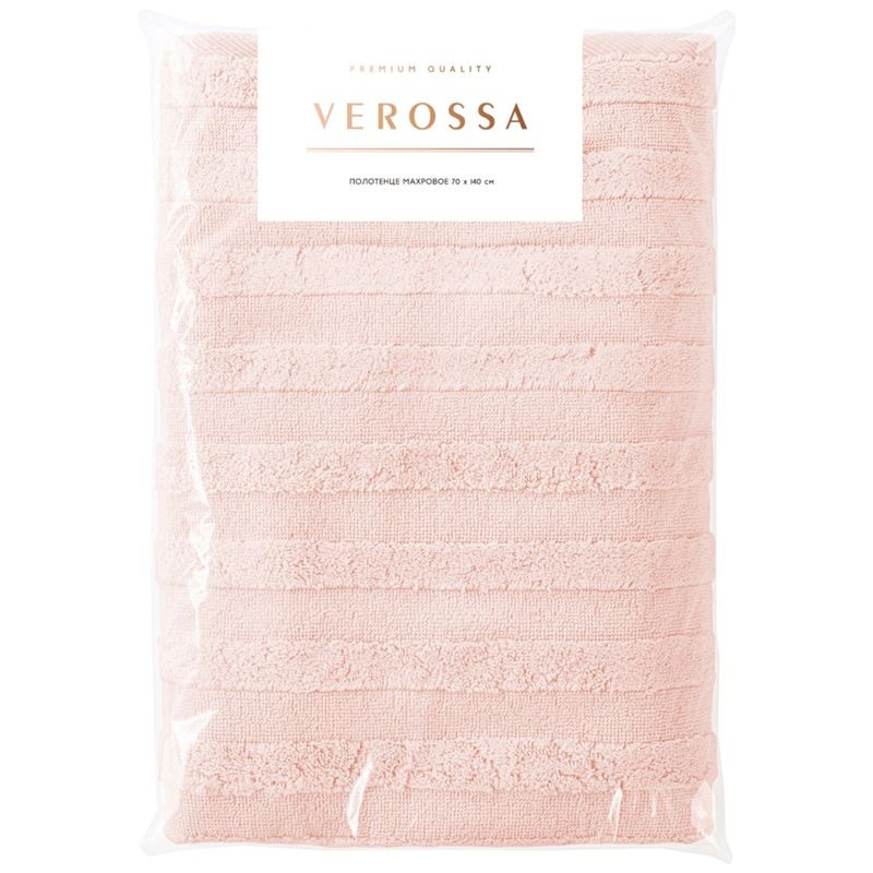 Изображение товара Махровое полотенце Verossa Stripe 70x140 см нежно-персиковое