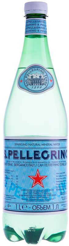Изображение товара Минеральная газированная вода S.Pellegrino 1л натуральная лечебно-столовая