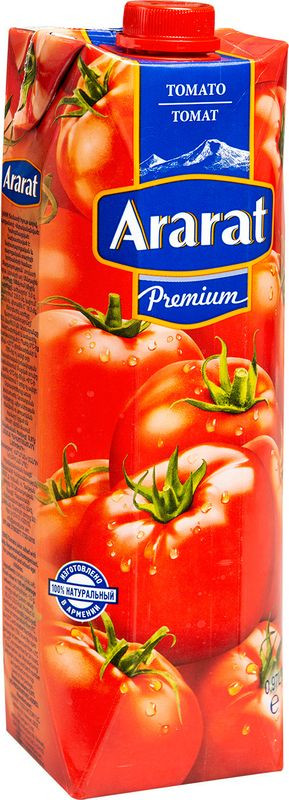 Изображение товара Томатный сок Ararat Premium с мякотью и солью 970 мл натуральный овощной напиток