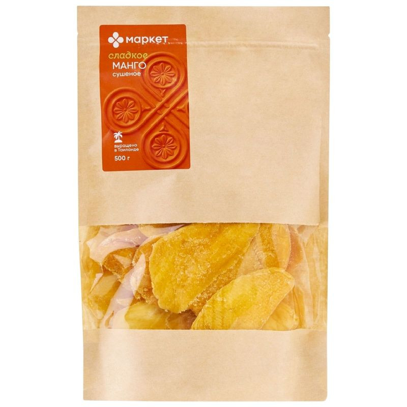 Изображение товара Манго сушеное Маркет 500 г натуральный сухофрукт для диет и перекусов