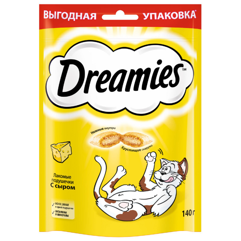 Изображение товара Лакомство Dreamies для кошек подушечки с сыром, 140г