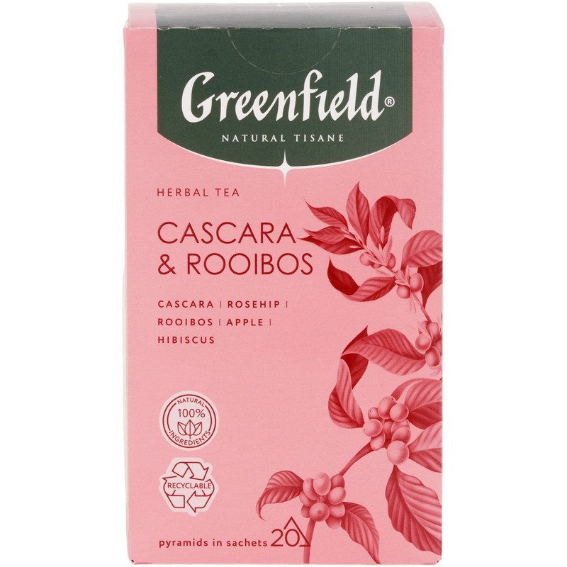 Изображение товара Чай Greenfield Natural Tisane Cascara & Rooibos, 20х1.8г