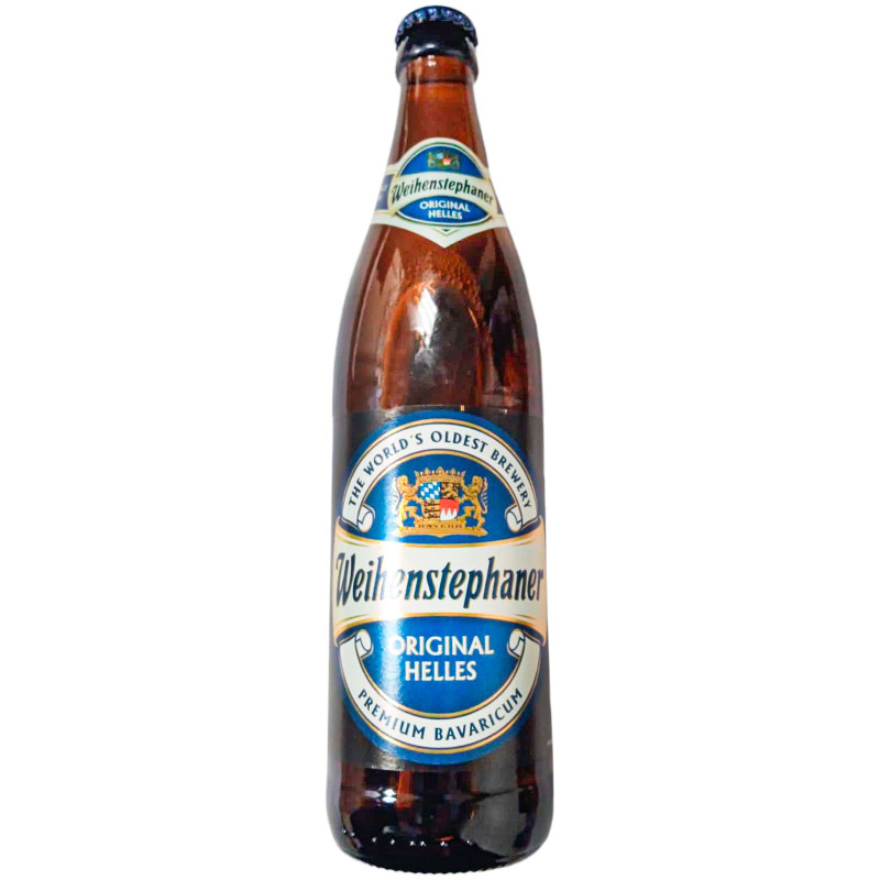 Изображение товара Пиво Weihenstephaner Original Helles светлое фильтрованное пастеризованное 5.1%, 500мл
