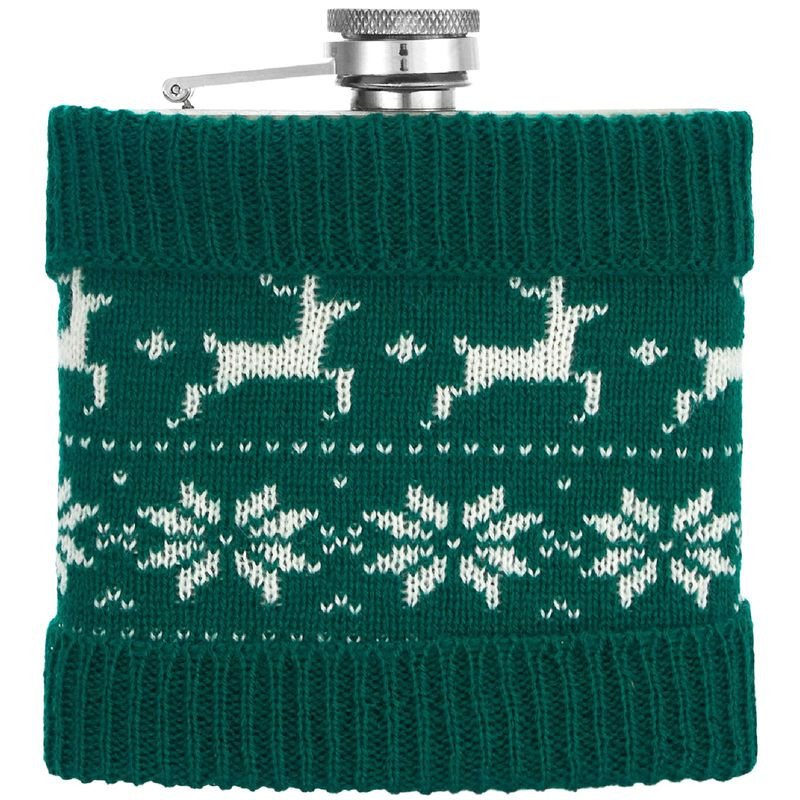 Изображение товара Фляга Modi Новогодняя 180мл компактная для напитков праздничный дизайн