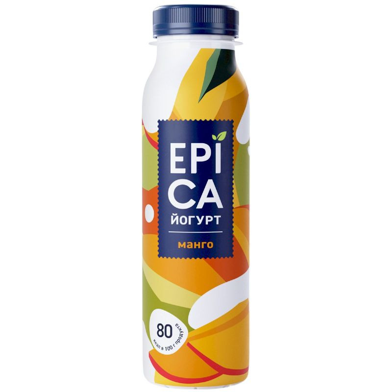 Изображение товара Питьевой йогурт Epica манго 2.5% 260г натуральный вкус