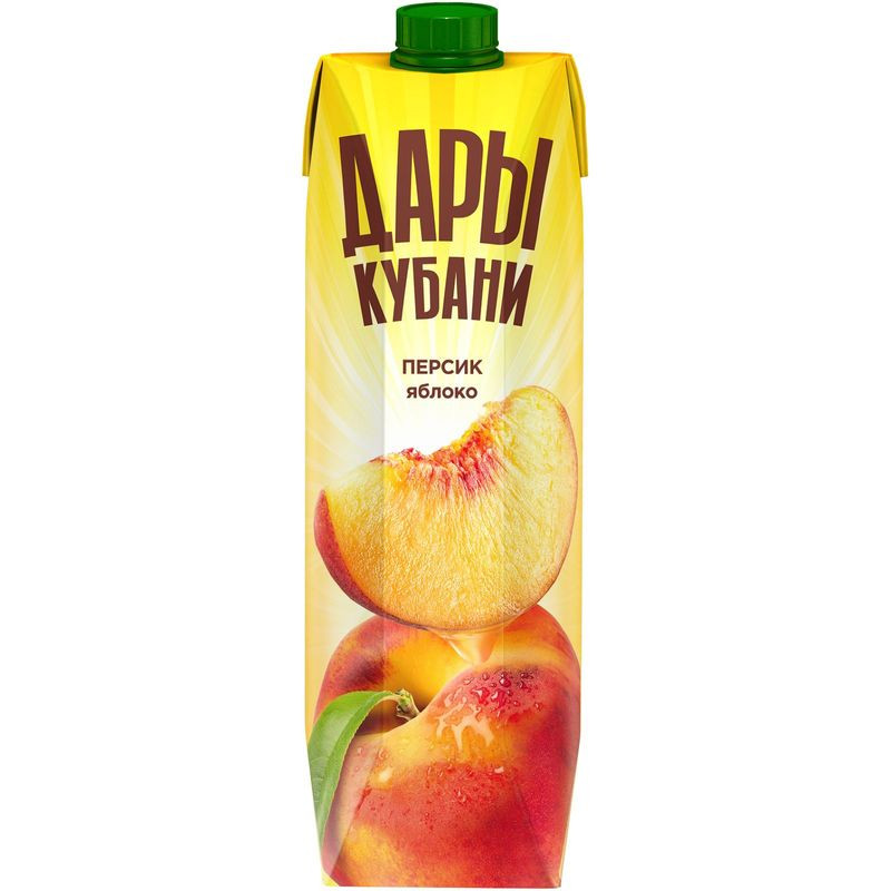 Изображение товара Нектар Дары Кубани персиково-яблочный 950 мл - вкус лета