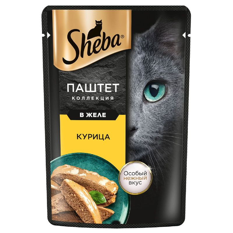 Изображение товара Корм влажный Sheba паштет с курицей для кошек 75г
