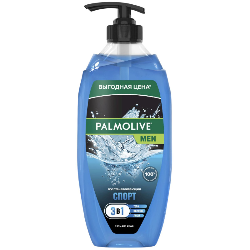 Изображение товара Гель для душа Palmolive MEN мужской Спорт Восстанавливающий с экстрактом цитрусовых 3в1, 750мл