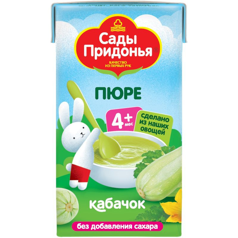 Изображение товара Пюре Сады Придонья кабачковое с 4 месяцев, 125г