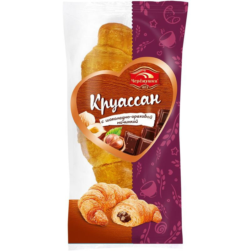 Изображение товара Круассан Черемушки с шоколадно-ореховой начинкой 80г Россия