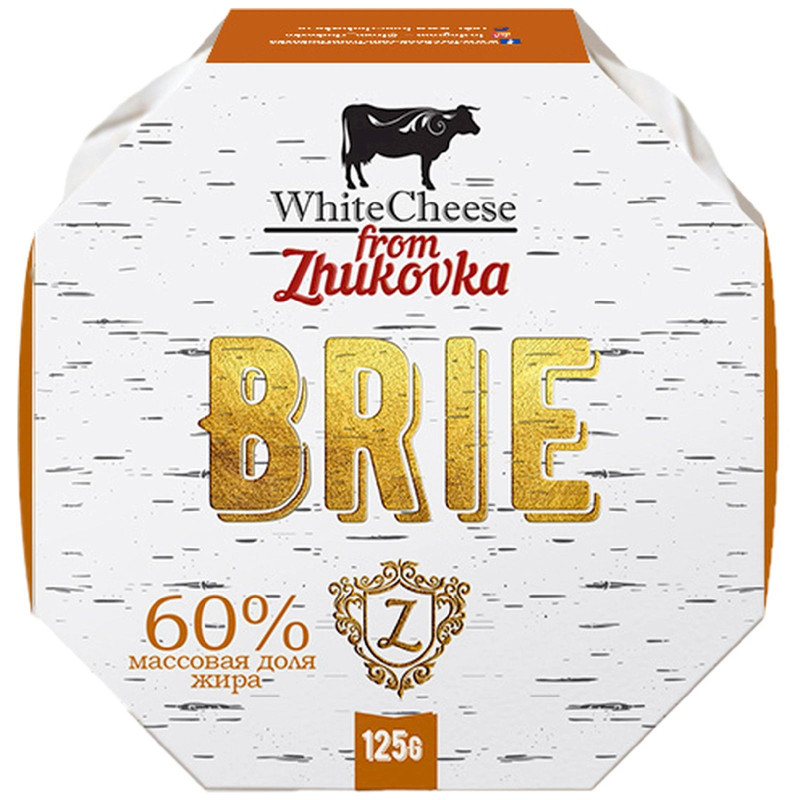 Изображение товара Сыр White Cheese From Zhukovka Бри с белой плесенью 60%, 125г