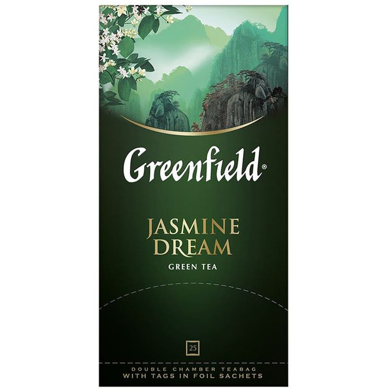 Изображение товара Чай зеленый в пакетиках Greenfield Jasmine Dream 25х2г с жасмином