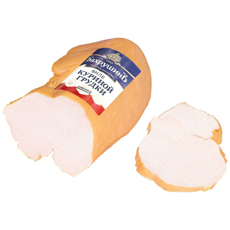 Изображение товара Филе куриной грудки копчёно-варёное сорт Экстра Бахрушинъ, Россия