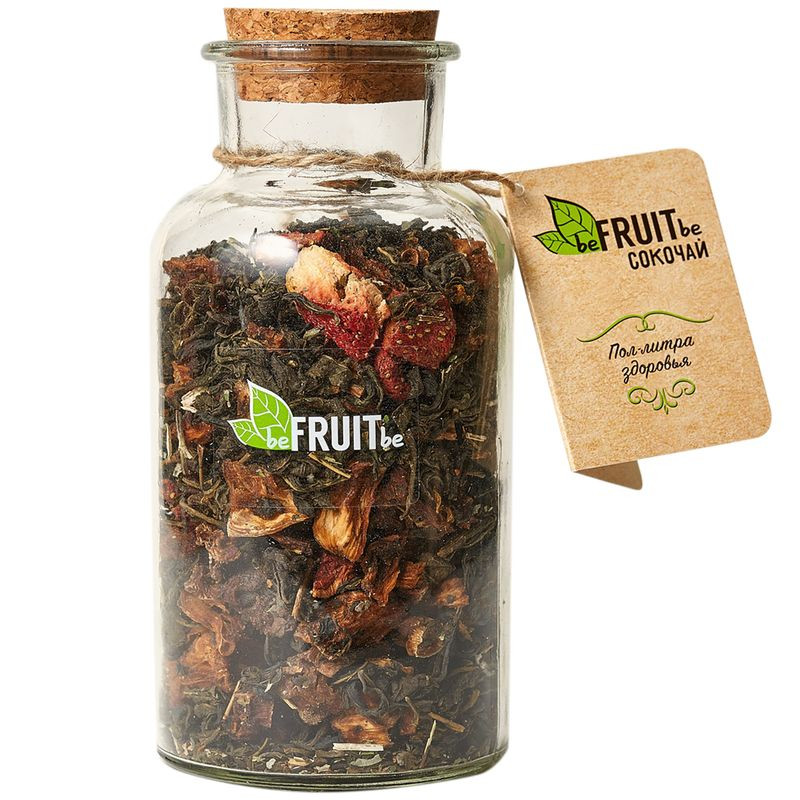 Изображение товара Чай Befruitbe Сокочай зеленый с ананасом клубникой и мятой 130 г