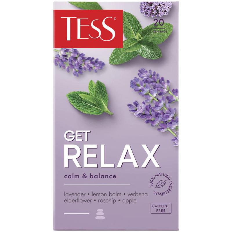 Изображение товара Напиток чайный Tess Гет Релакс с ароматом бузины, 20х1.5г