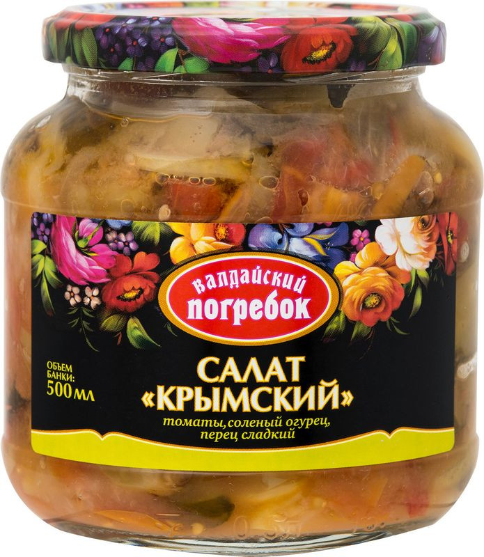 Изображение товара Салат Валдайский Погребок Крымский 500 г маринованный овощной салат