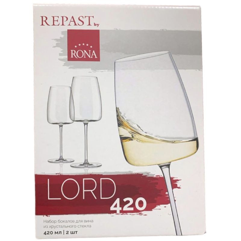 Изображение товара Набор бокалов для вина Rona Lord из хрустального стекла 420 мл