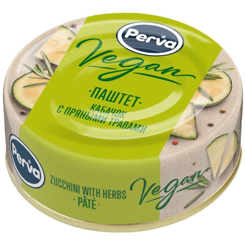 Изображение товара Паштет Perva из кабачков с пряными травами, 100г