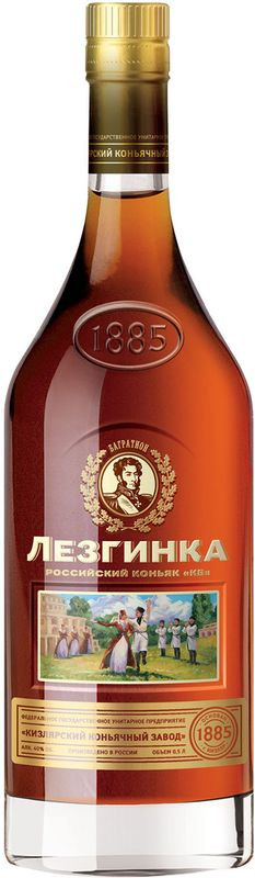 Изображение товара Коньяк Лезгинка КВ 40% выдержанный, 500 мл, Россия