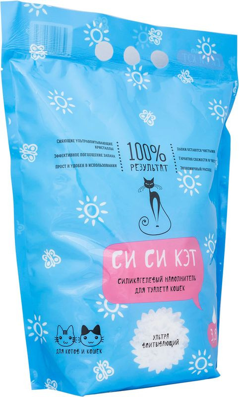 Изображение товара Наполнитель силикагелевый для кошачьего туалета СиСиКэт 3. 8л - высокое качество и эффективность
