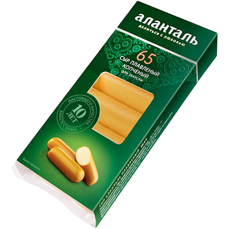 Изображение товара Сыр плавленный Аланталь копчёный 40%, 140г