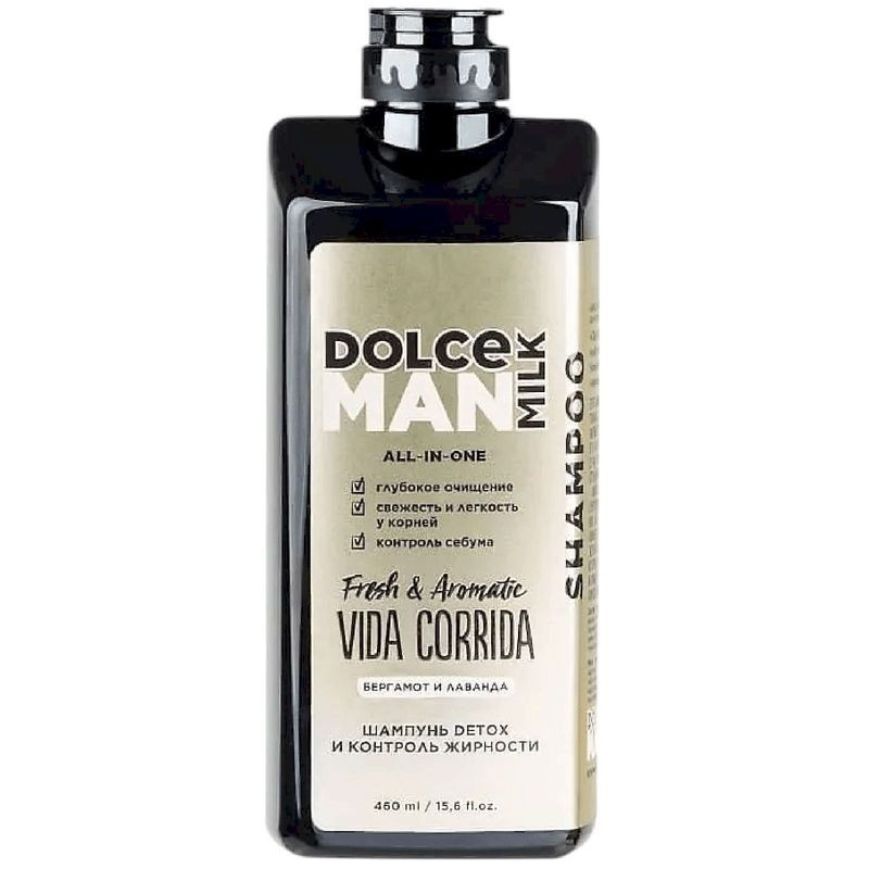 Изображение товара Шампунь Dolce Milk Man Вида Коррида Detox и контроль жирности 460 мл