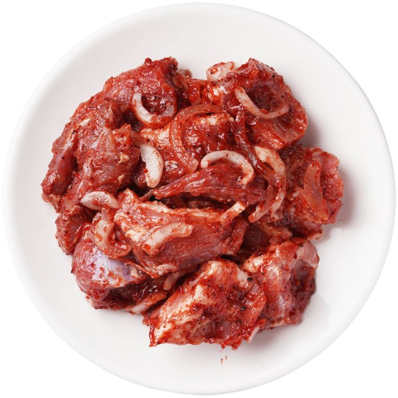 Изображение товара Шашлык из свиного окорока в брусничном маринаде 399 99 рублей