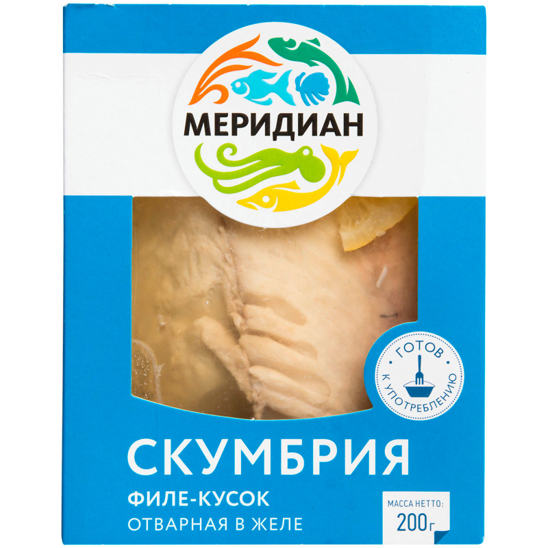 Изображение товара Скумбрия Меридиан отварная в желе, 200г