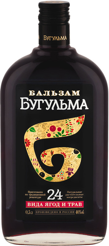 Изображение товара Бальзам Бугульма 40% 500 мл – пряный алкогольный напиток с натуральными травами